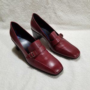 Rockport leather burgundy heeled shoes